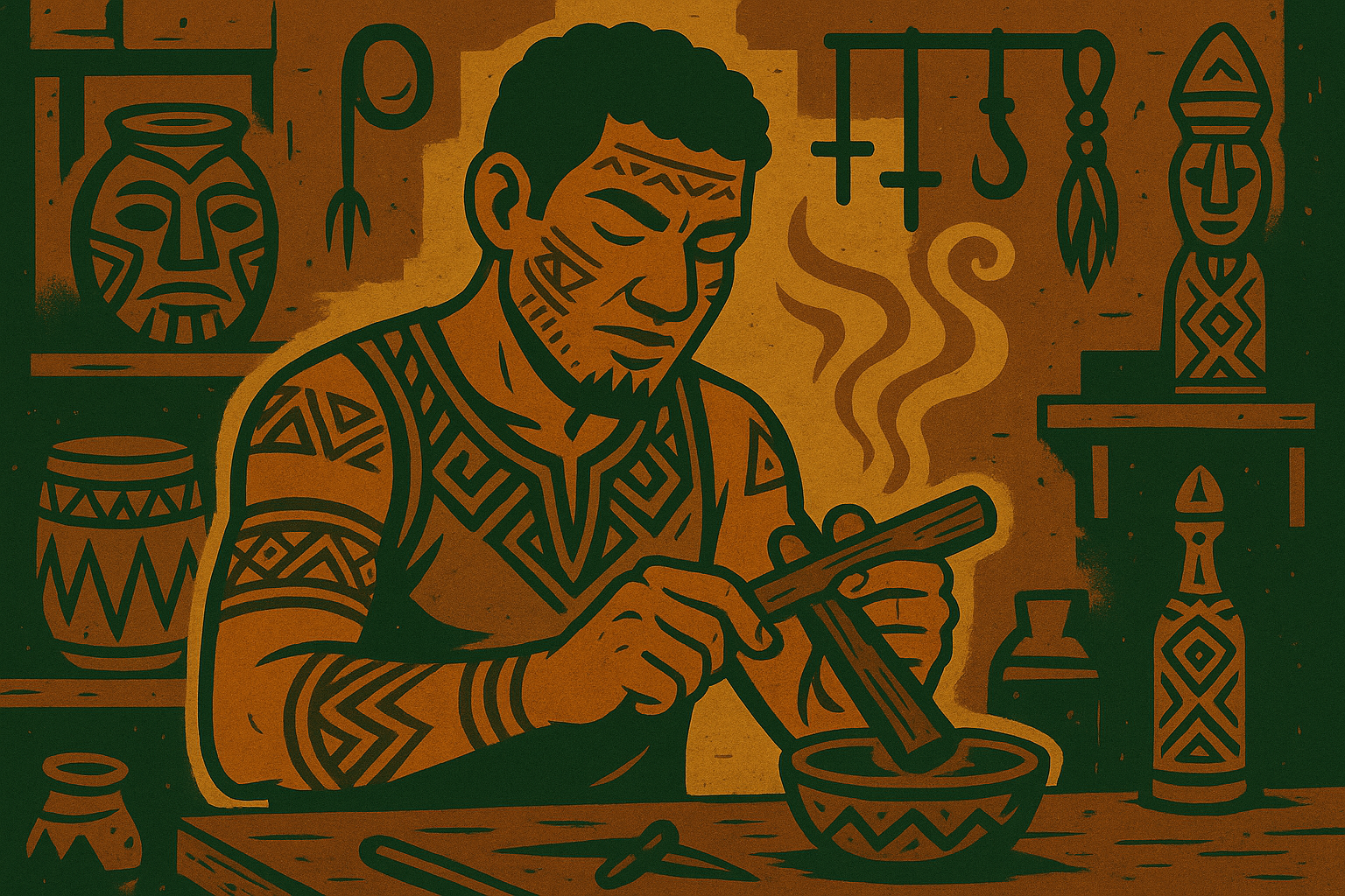 Fabio en taller y en contexto ritual