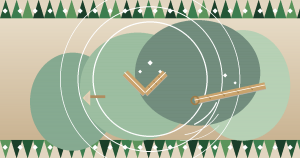 Ilustración amazónica con kuripe y tepi de resina y bambú entre hojas y motivos tribales, simbolizando limpieza, ventilación y buen mantenimiento.